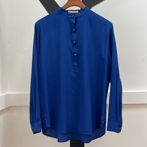 ETRO dark blue silk blouse size 44